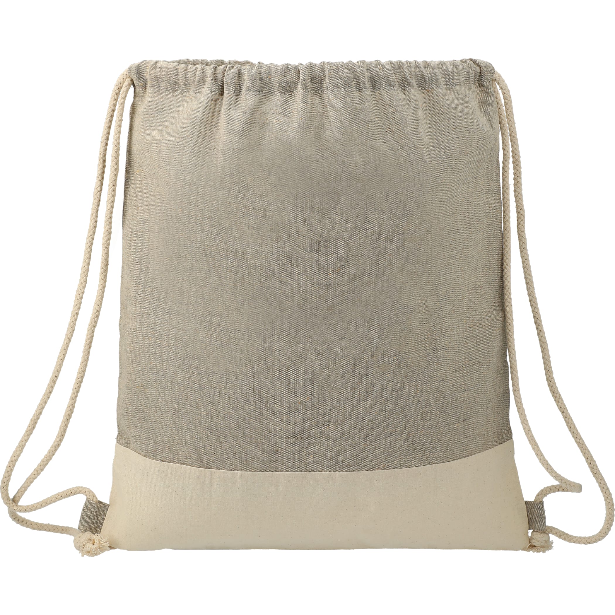 Split Recycled Cotton Drawstring Bag view 2