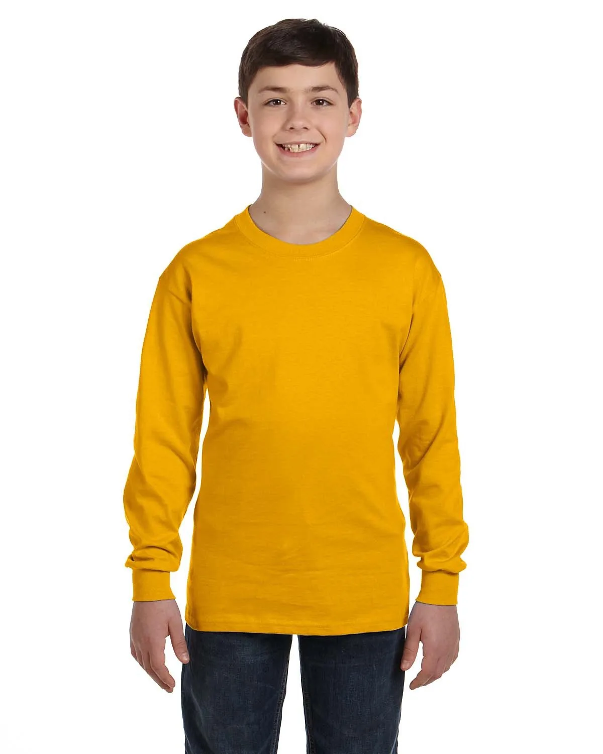 Gildan Youth Heavy Cotton™ Long-Sleeve T-Shirt view 4