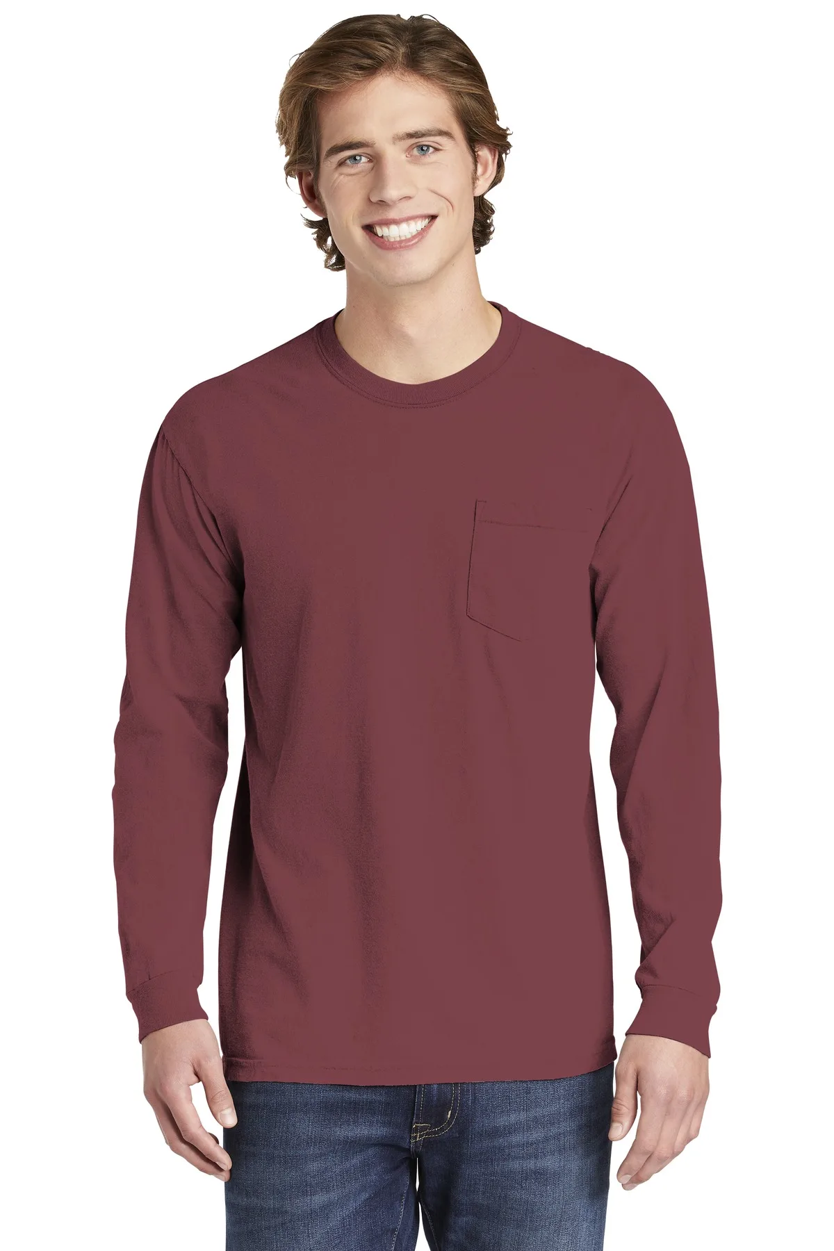 COMFORT COLORS ® Heavyweight Ring Spun Long Sleeve Pocket Tee. view 4