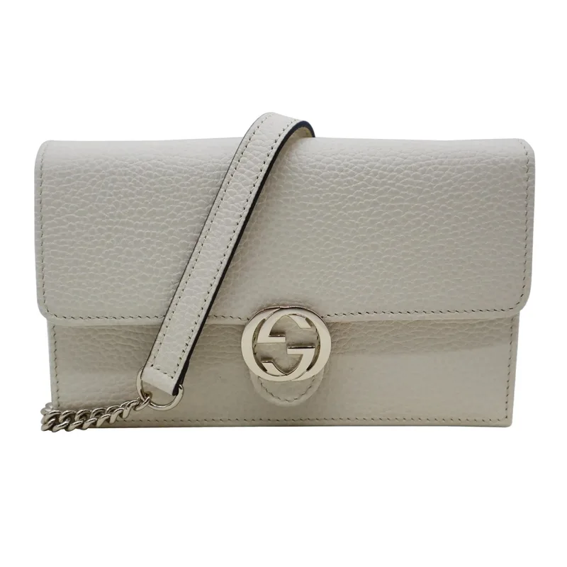 Gucci Interlocking Pebbled Leather Crossbody