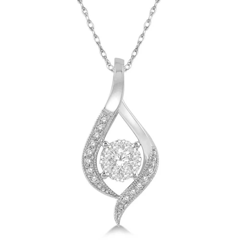 Jilco Inc White Gold Diamond Necklace