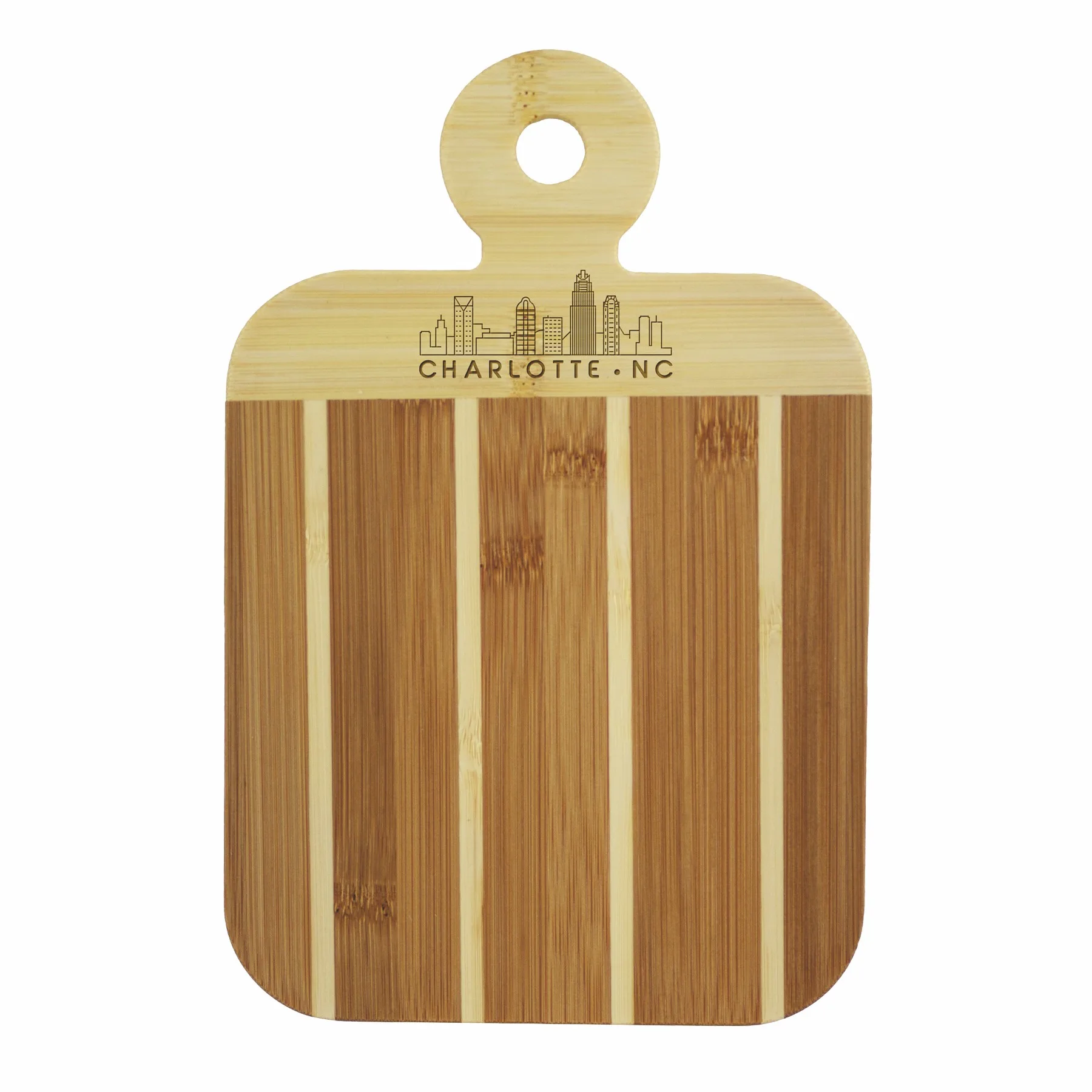 Striped Paddle Charlotte City Skyline Board