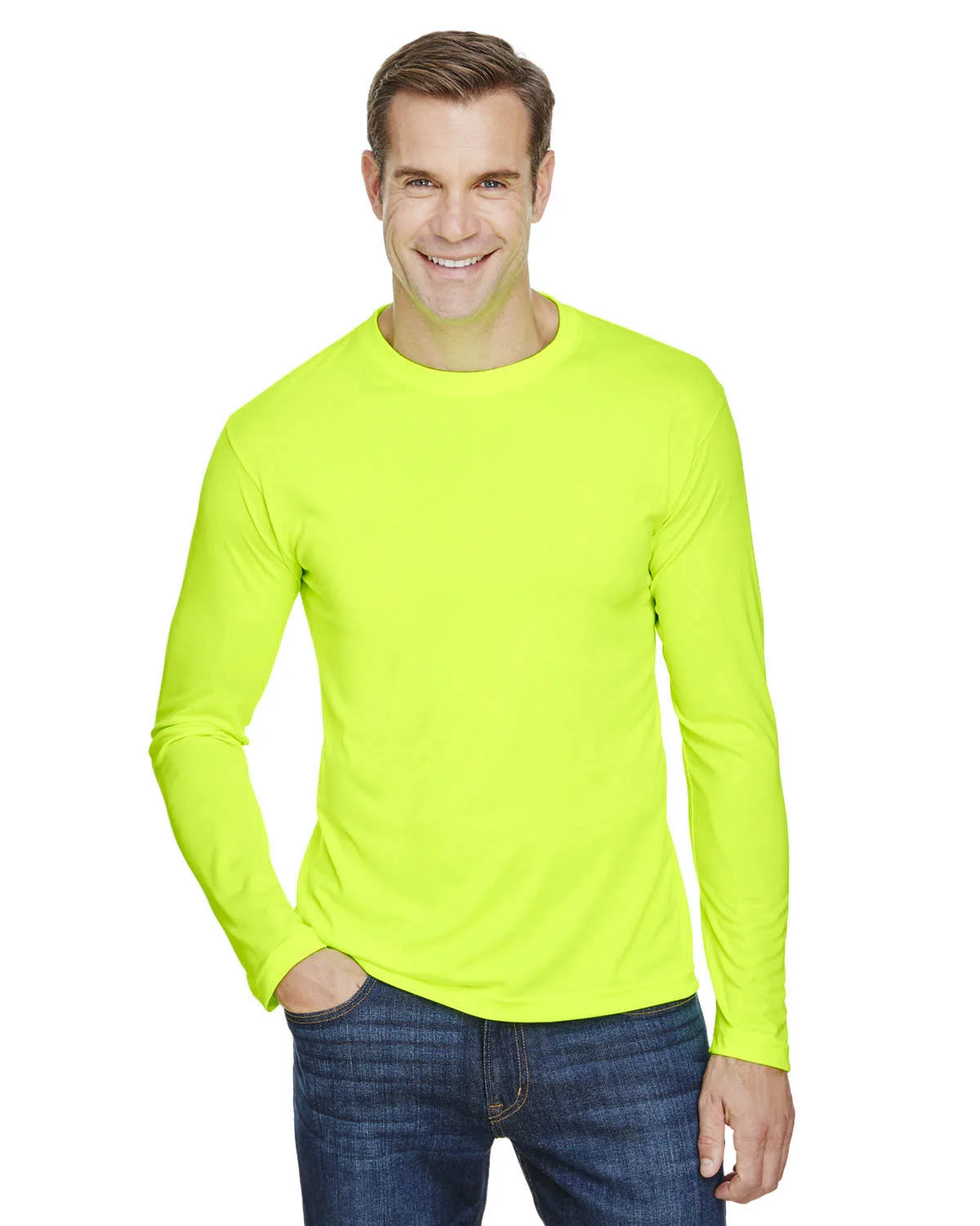 BAYSIDE Unisex USA Made Performance Long-Sleeve T-Shirt view 2