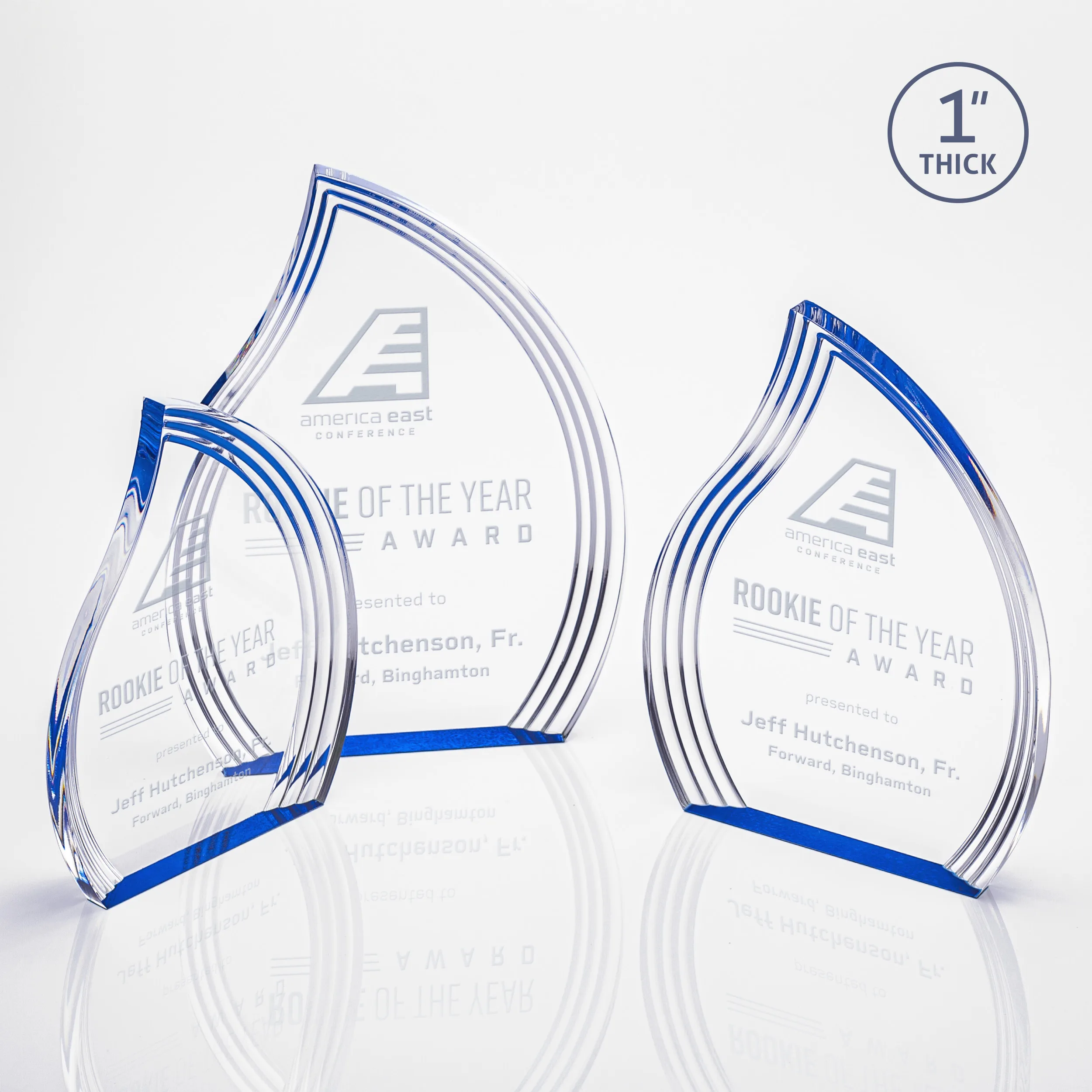 Flame, Laser Engraving, Blue, Clear