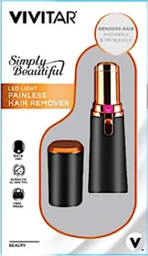 Health, Beauty & Fitness Vivitar Led Light Painless Hair Remover - Black