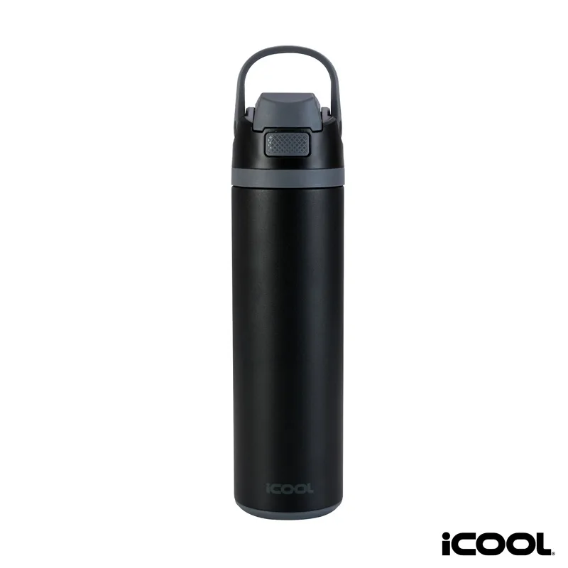 iCOOL Manitou 24 oz. Double Wall, Recycled Stainless Steel Water Bottle view 2