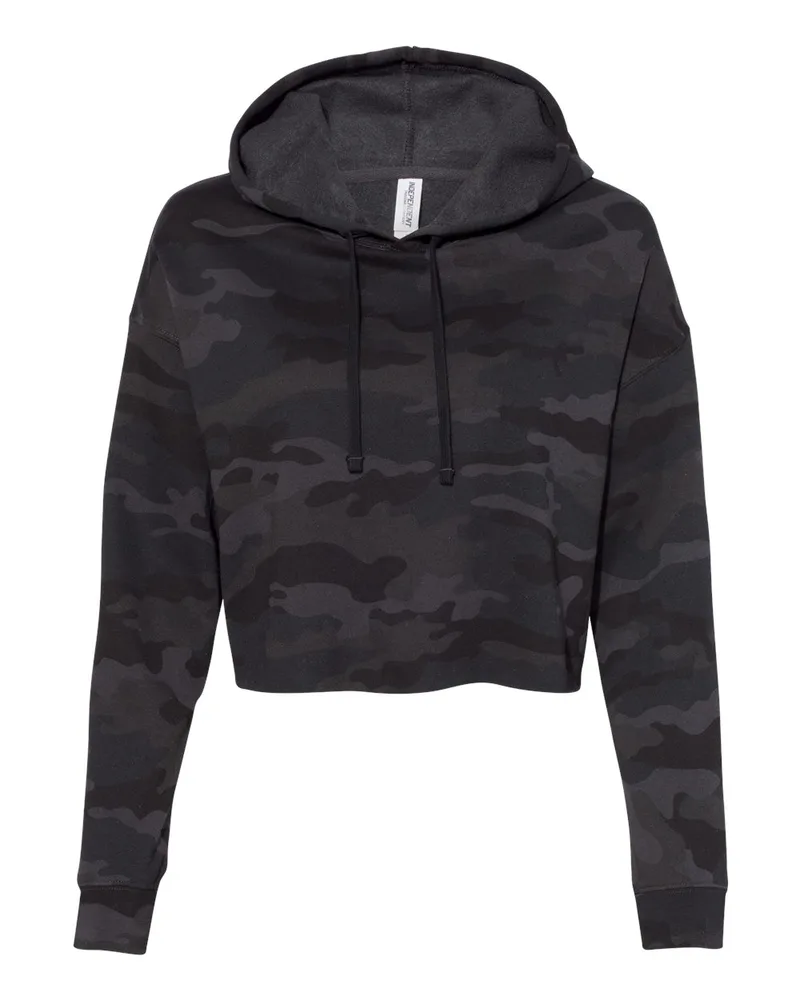 Independent Trading Co.® Women's Lightweight Cropped Hooded Sweatshirt view 6