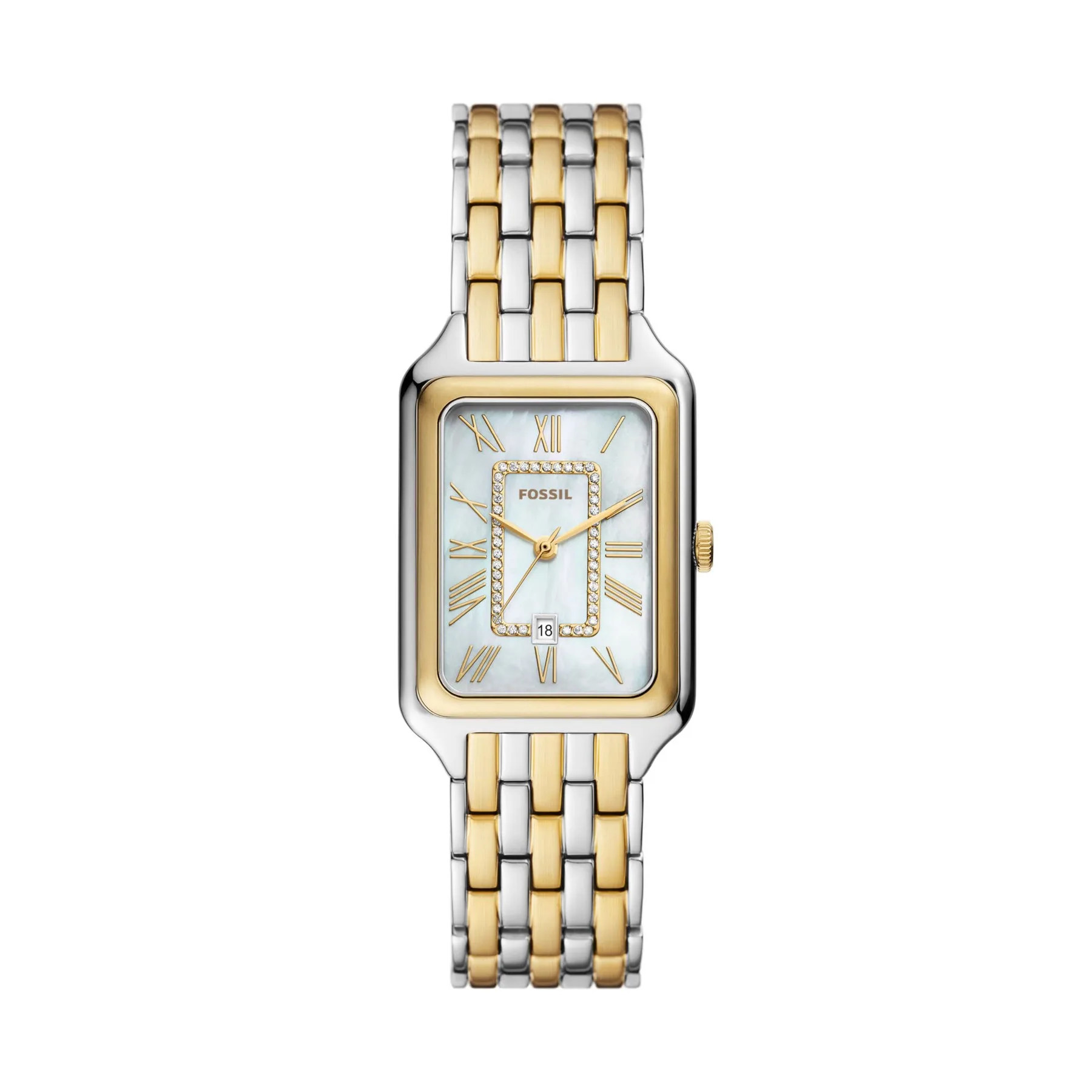 Fossil Women's Raquel Three-Hand Date Two-Tone Stainless Steel Watch