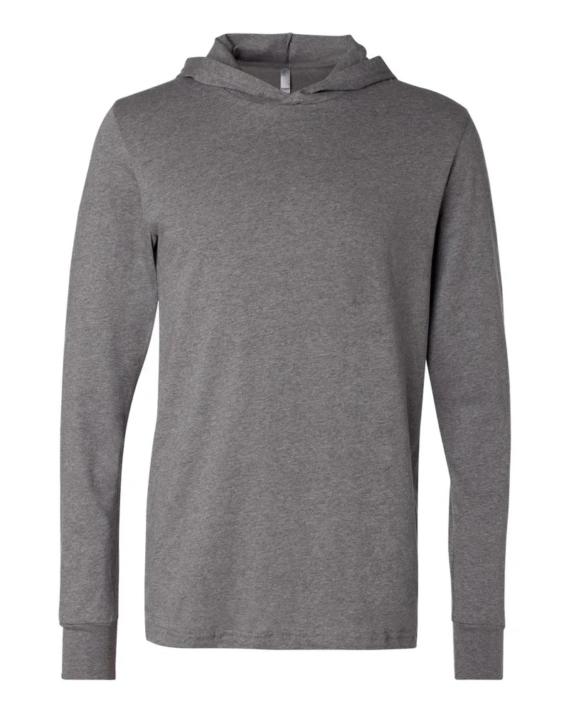 Bella+Canvas® Unisex Jersey Hooded Long Sleeve T-Shirt view 3