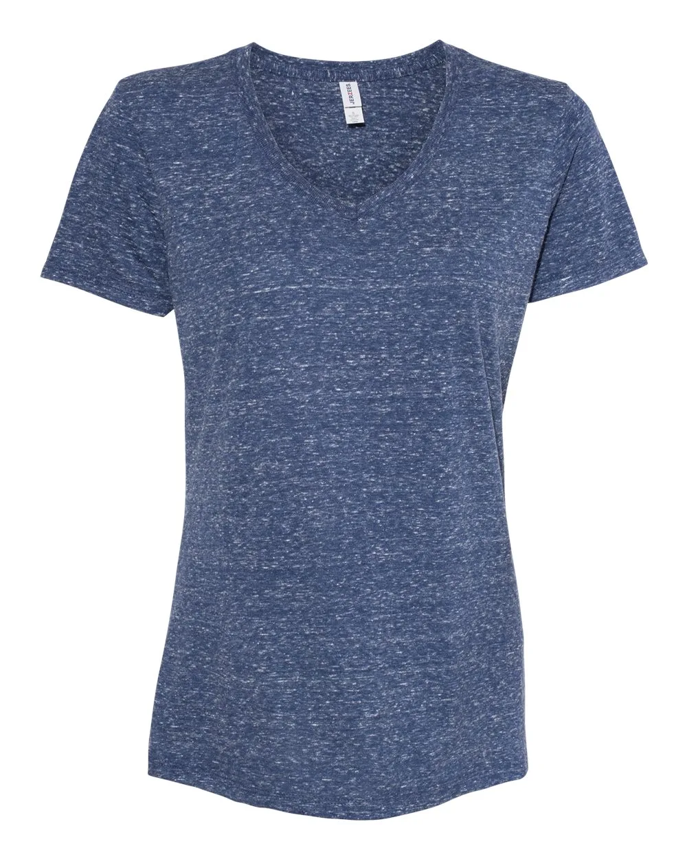 Jerzees® Women's Snow Heather Jersey V-Neck T-Shirt view 3