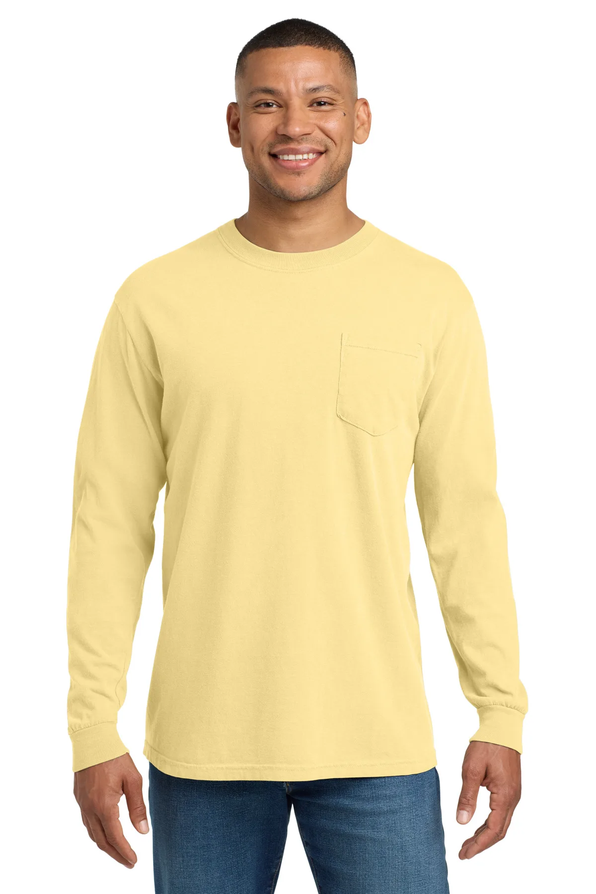 COMFORT COLORS ® Heavyweight Ring Spun Long Sleeve Pocket Tee. view 5