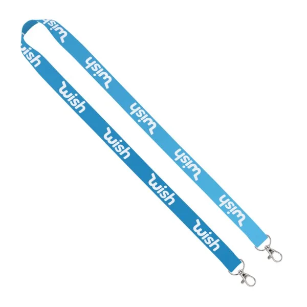 IMPORT Rush 3/4" Dye-Sublimated Double-Ended Lanyard with Dual Sewn Silver Metal Split-Ring view 5