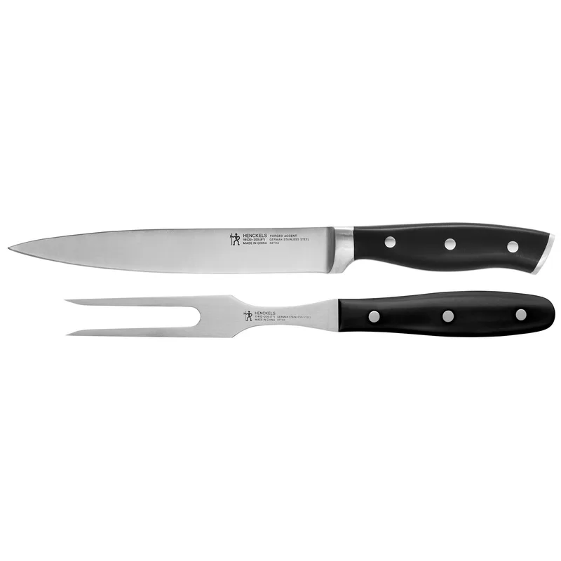 Henckels Forged Accent 2 Piece Black Carving Set