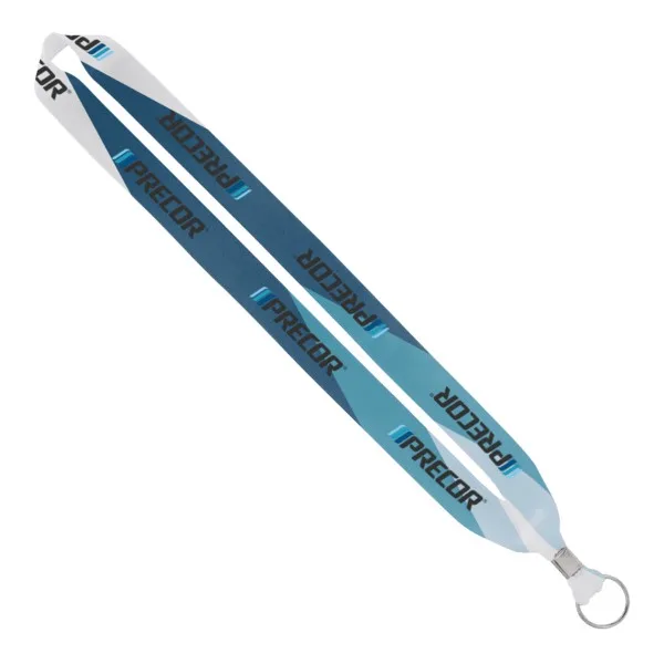 IMPORT Rush 1" Dye-Sublimated Lanyard with Silver Crimp & Split-Ring view 5