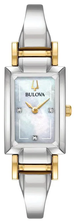 Bulova Watches Ladies' Two-Tone Tank Cuff Watch