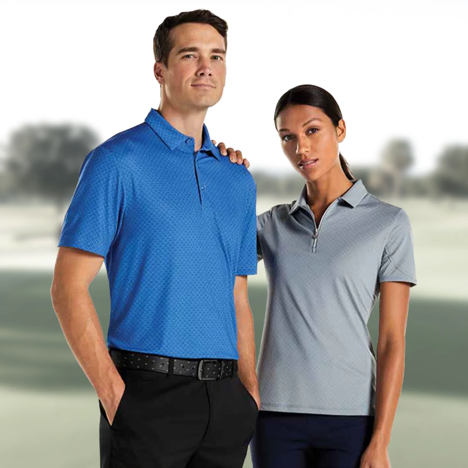 Callaway® All Over Stitched Moisture Wicking Men's Chev Polo Shirt with Custom Logo view 7