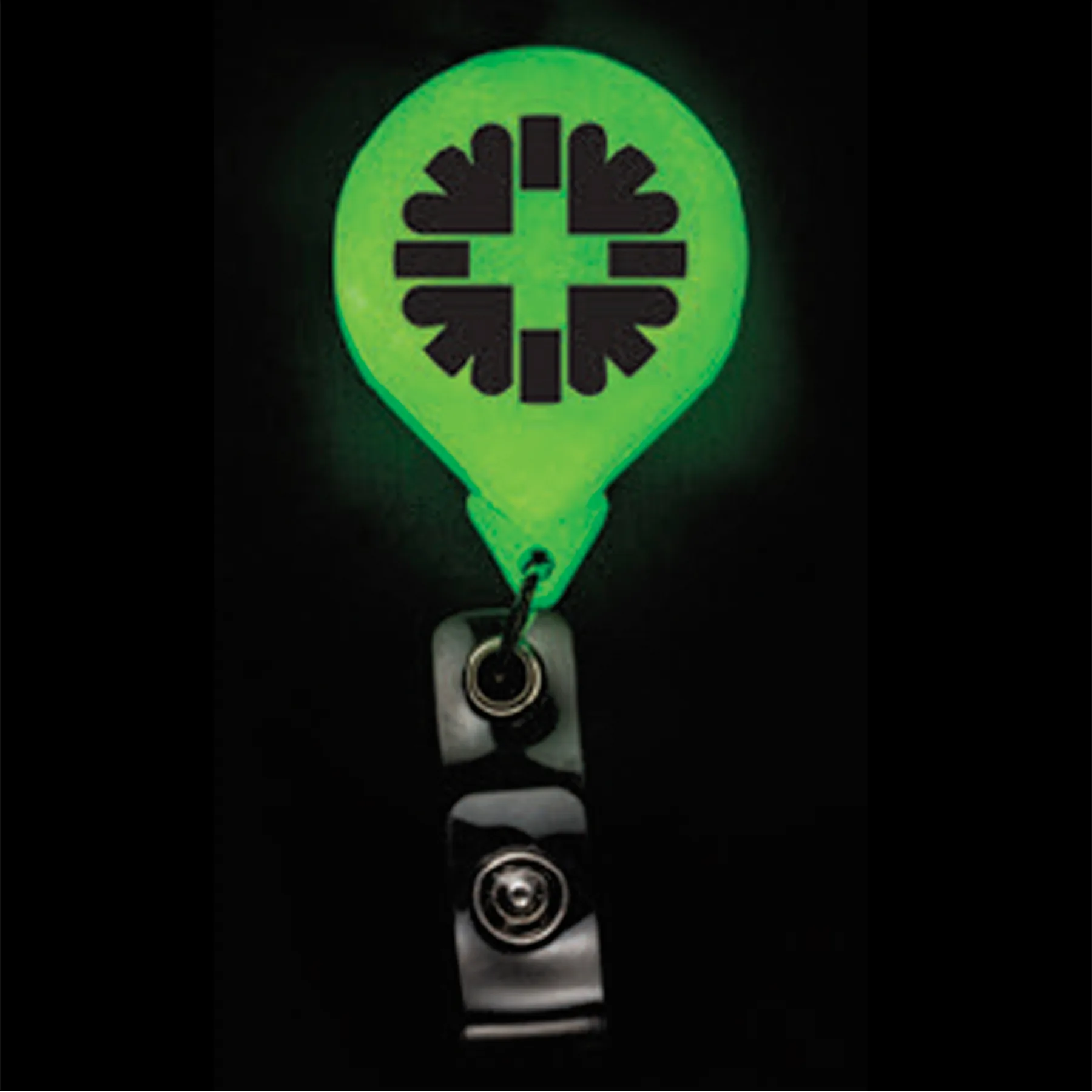 Glow in the Dark Jumbo Round Badge Reel