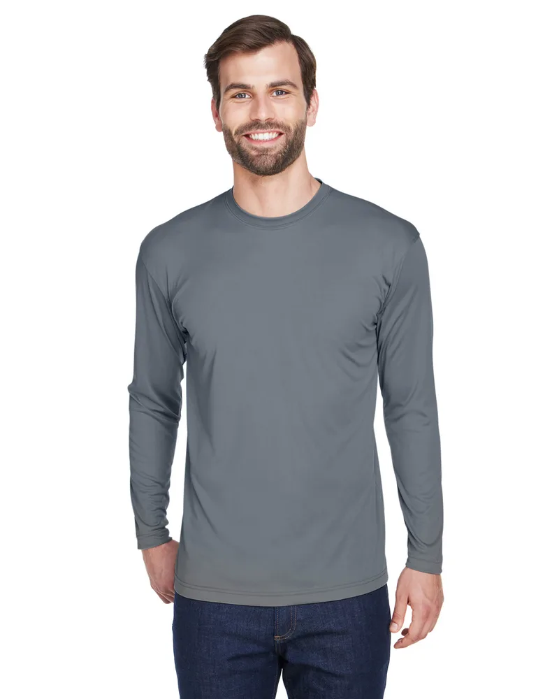 ULTRACLUB Adult Cool & Dry Sport Long-Sleeve Performance Interlock T-Shirt view 5