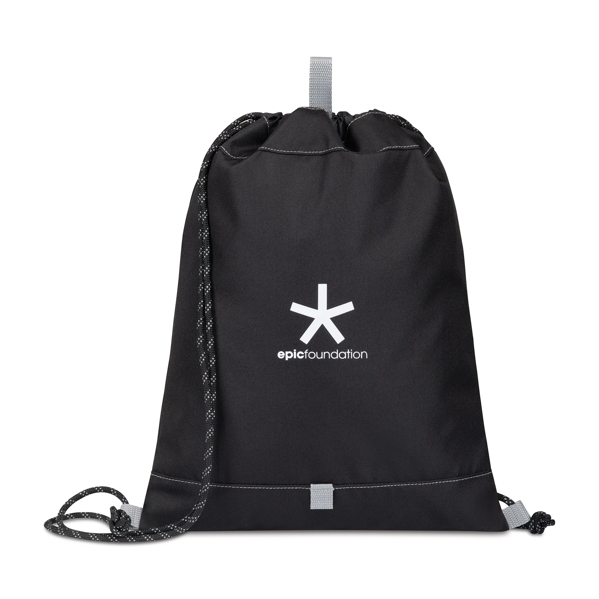 Repeat Recycled Poly Cinchpack - Medium Grey