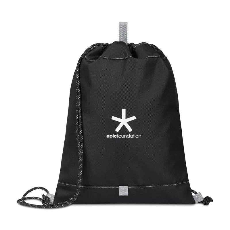 Repeat Recycled Poly Cinchpack - Medium Grey