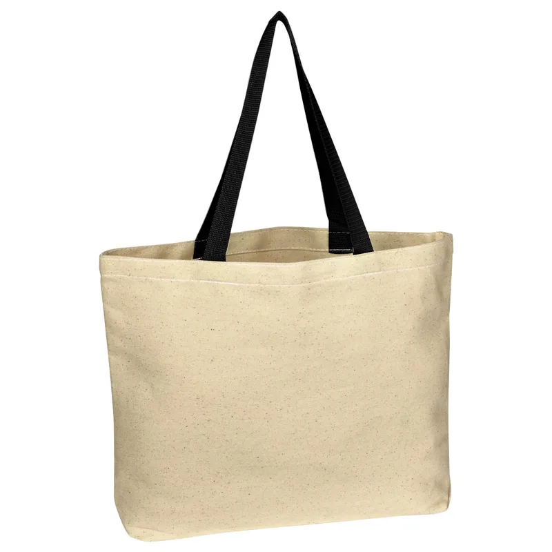 Natural Cotton Canvas Tote Bag view 3