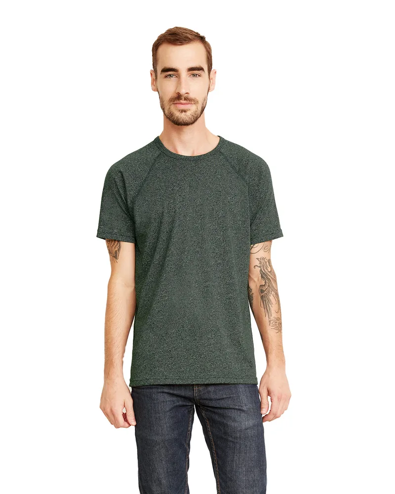 NEXT LEVEL APPAREL Men's Mock Twist Short-Sleeve Raglan T-Shirt