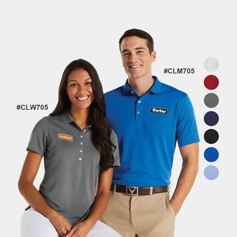 Callaway® Vent Moisture Wicking Men's Ottoman Polo Shirt with Custom Logo