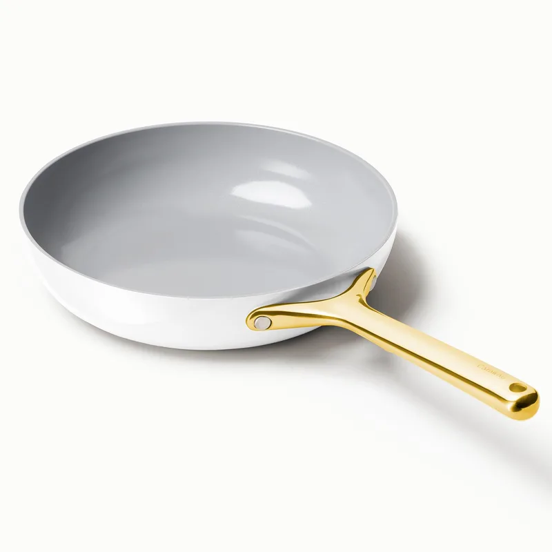 Caraway 10.5" Iconics Nonstick Ceramic Fry Pan White/Gold