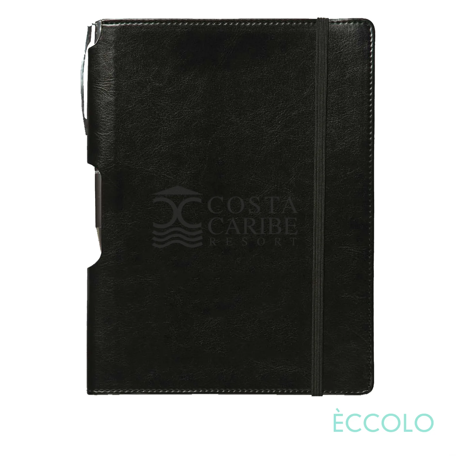 Journal & Clicker Pen, Black/Black