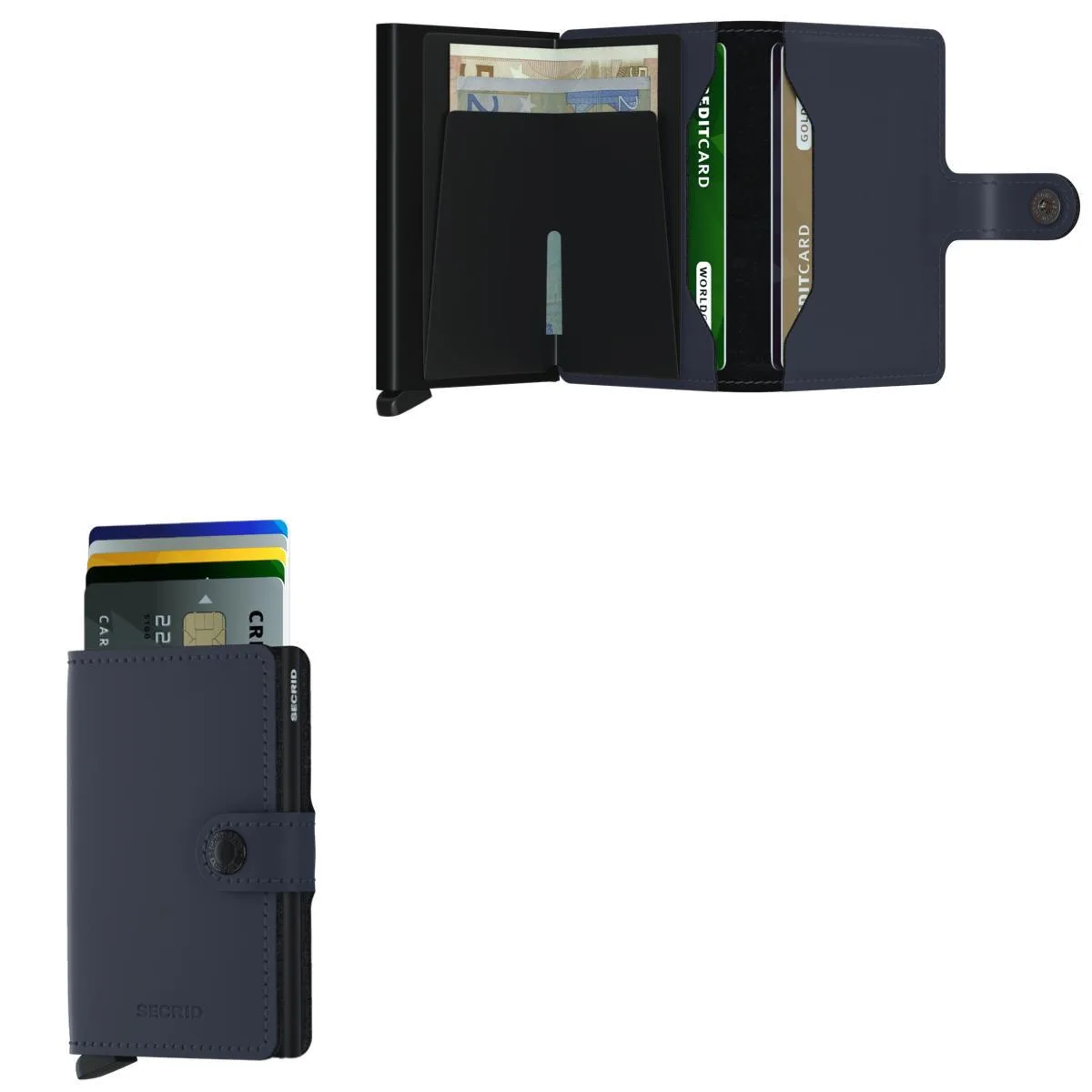 Secrid Miniwallet Matte Leather - Nightblue