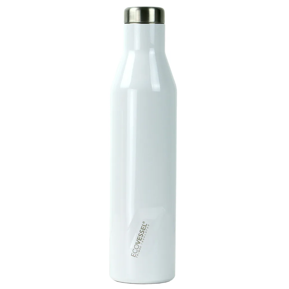 EcoVessel Aspen 25 Oz Insulated Ss Water Bottle - White