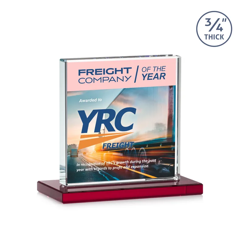 VividPrint™, Standard base, Red, 6" x 5.375" x 3"