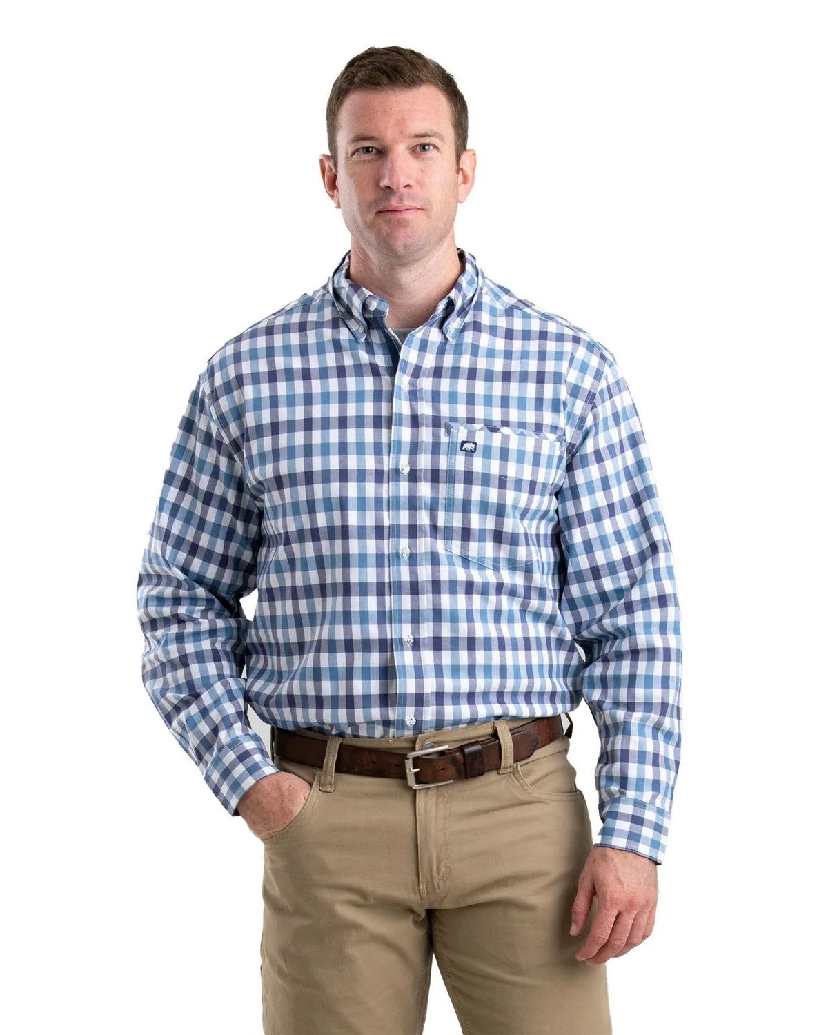 Berne Apparel Men's Foreman Flex180 Button-Down Woven Shirt view 2