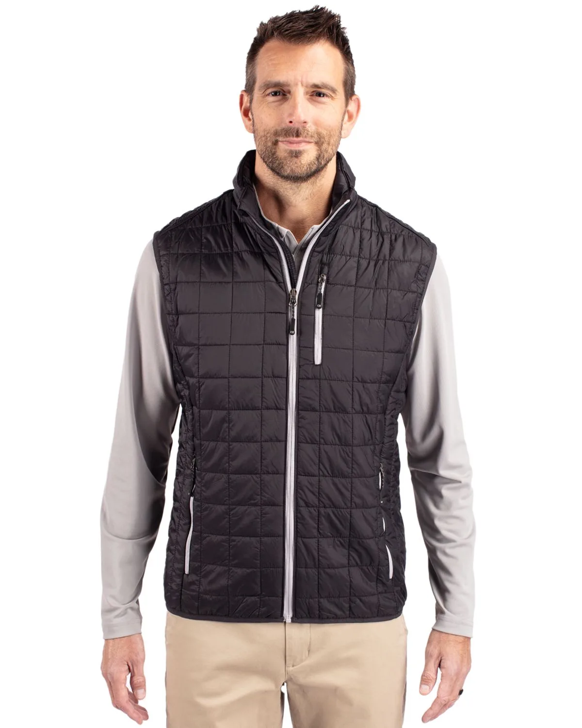 Cutter & Buck Rainier PrimaLoft? Mens Big and Tall Eco Insulated Full Zip Puffer Vest