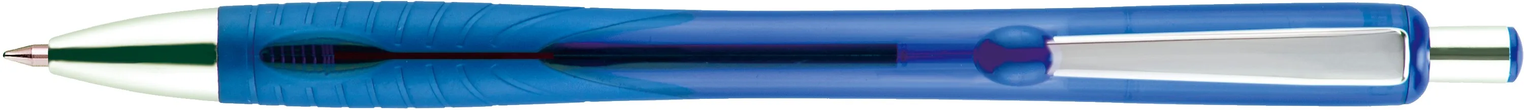 Translucent Blue/Silver Blank Clip View
