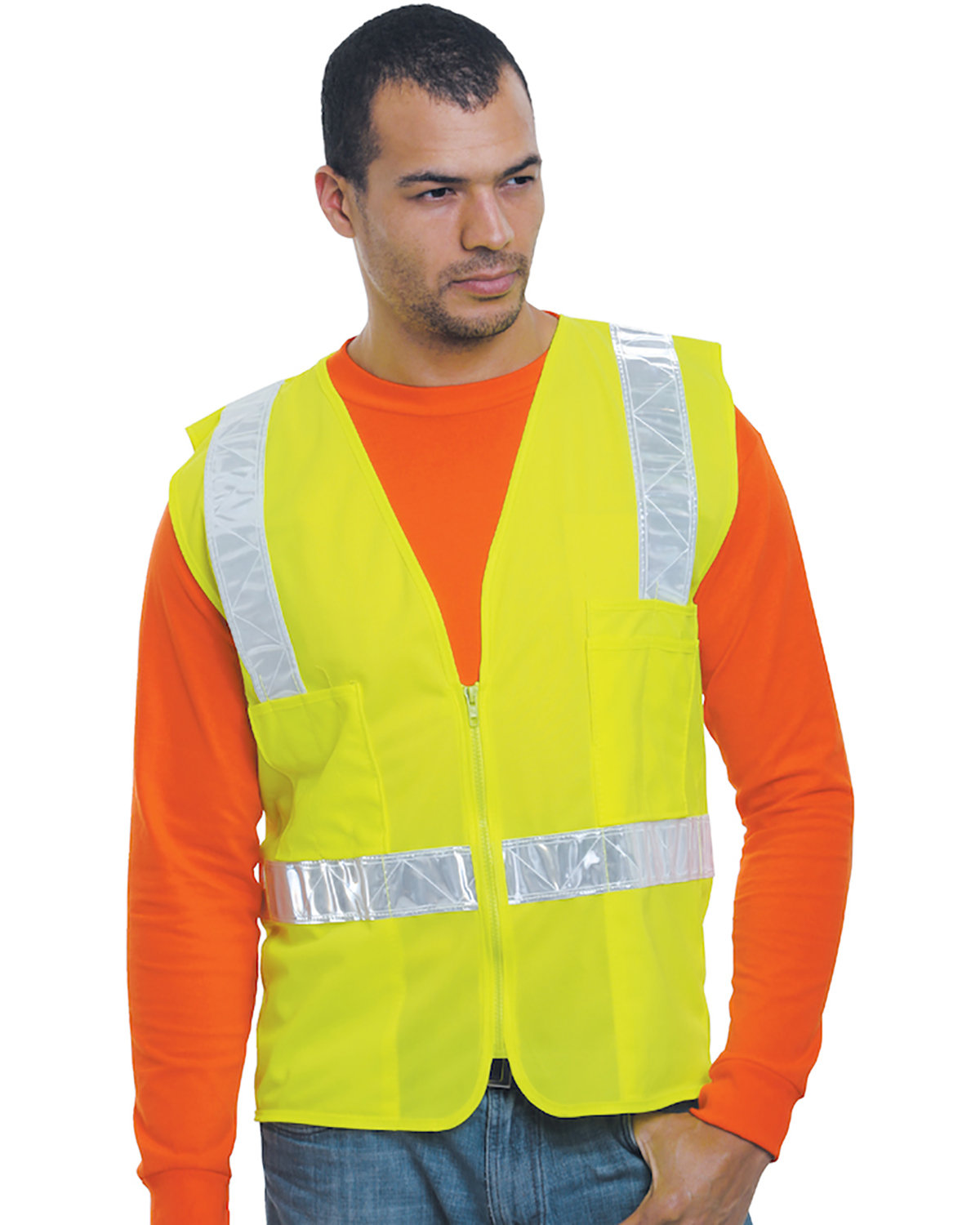 BAYSIDE Unisex USA Made 22Surv-R Class 2 ANSI High Vis Surveyor Safety Vest