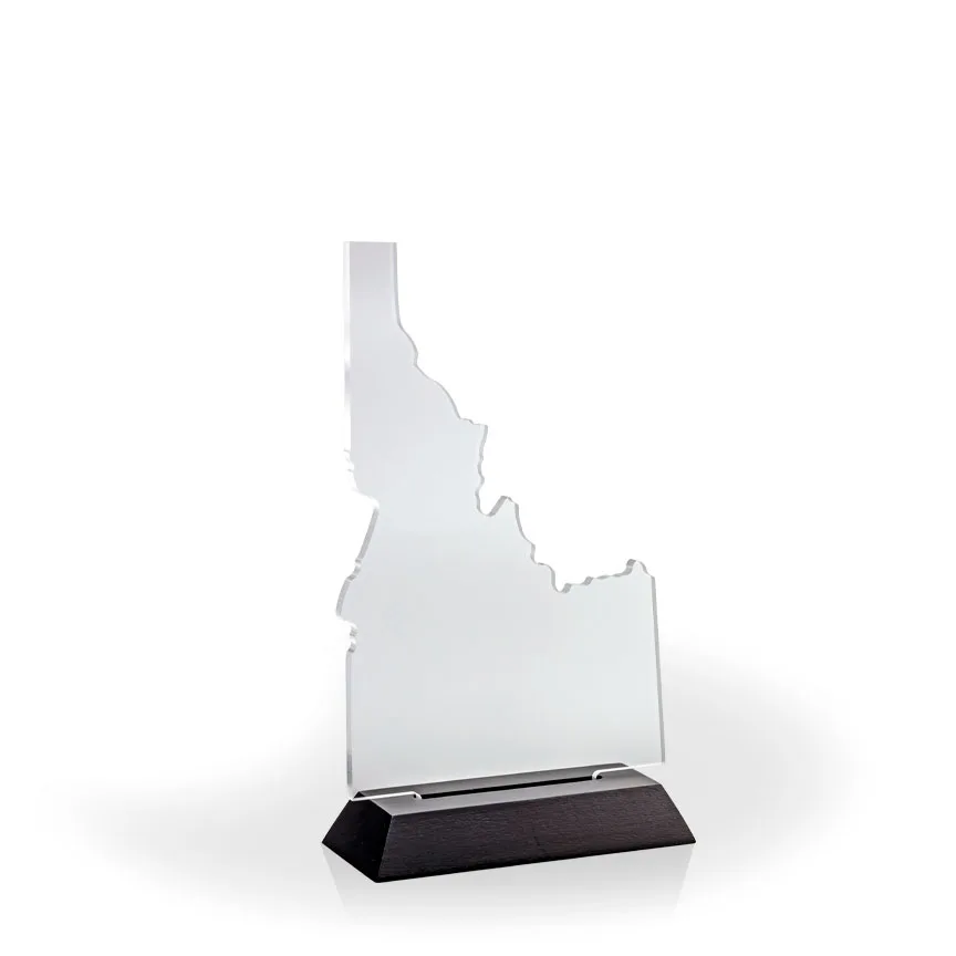 Idaho Award with Black Wood Base - Engraved view 2