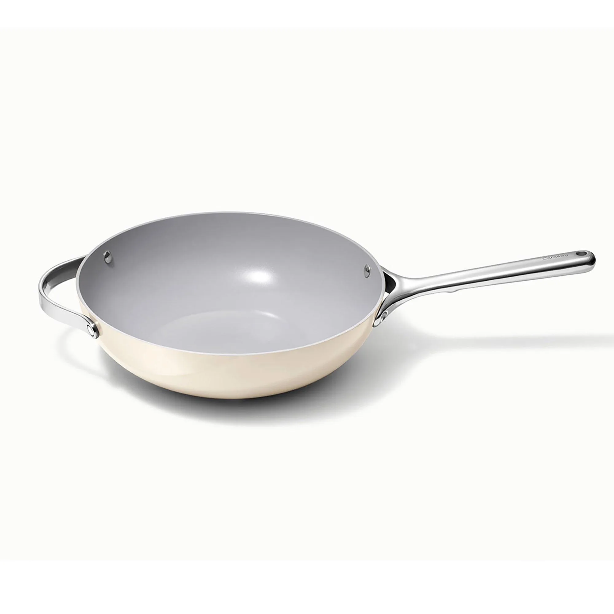 Caraway 12" Nonstick Ceramic Stir Fry Pan Cream