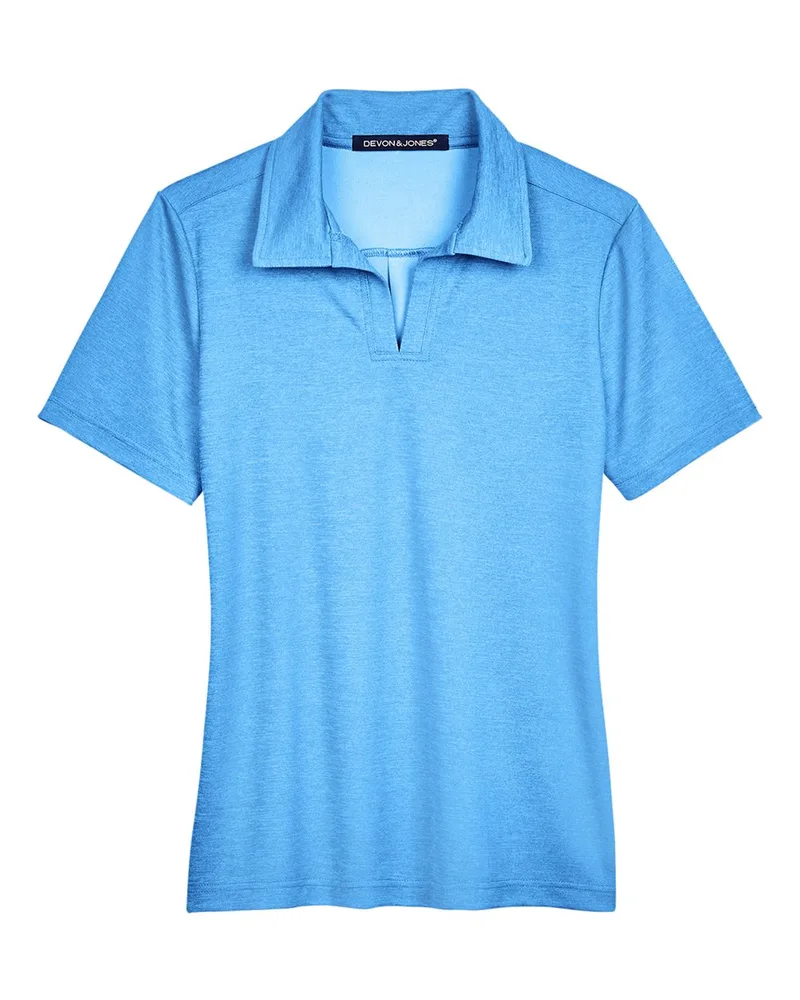 Devon and Jones® Women's CrownLux Performance® Address Melange Short Sleeve Polo Shirt view 6