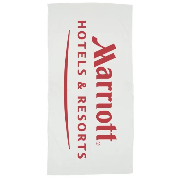 Basic Weight White Beach Towel view 4