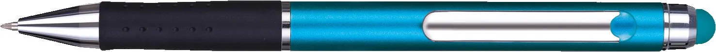 Aqua Blue/Black/Silver Blank Clip View