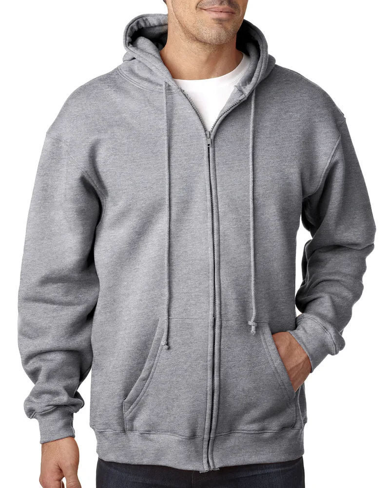 BAYSIDE Adult USA Made Full-Zip Heavyweight Hooded Sweatshirt view 6