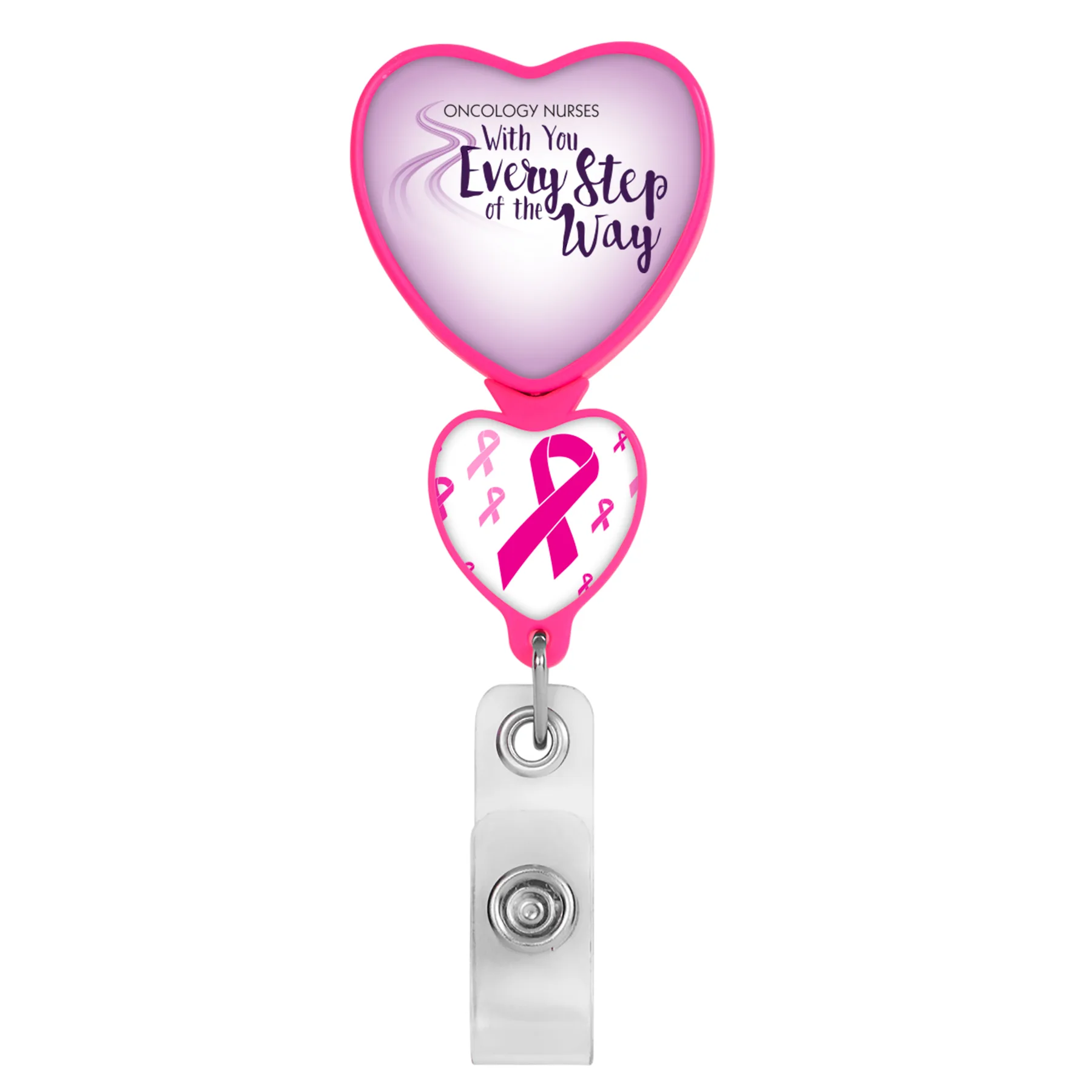 Double Up Heart Retractable Badge Reel view 4