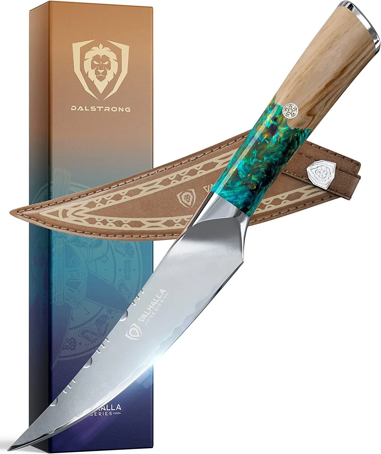 Dalstrong 6.5" Fillet Knife - Valhalla Series - High Carbon Steel - Resin Handle - Leather Sheath