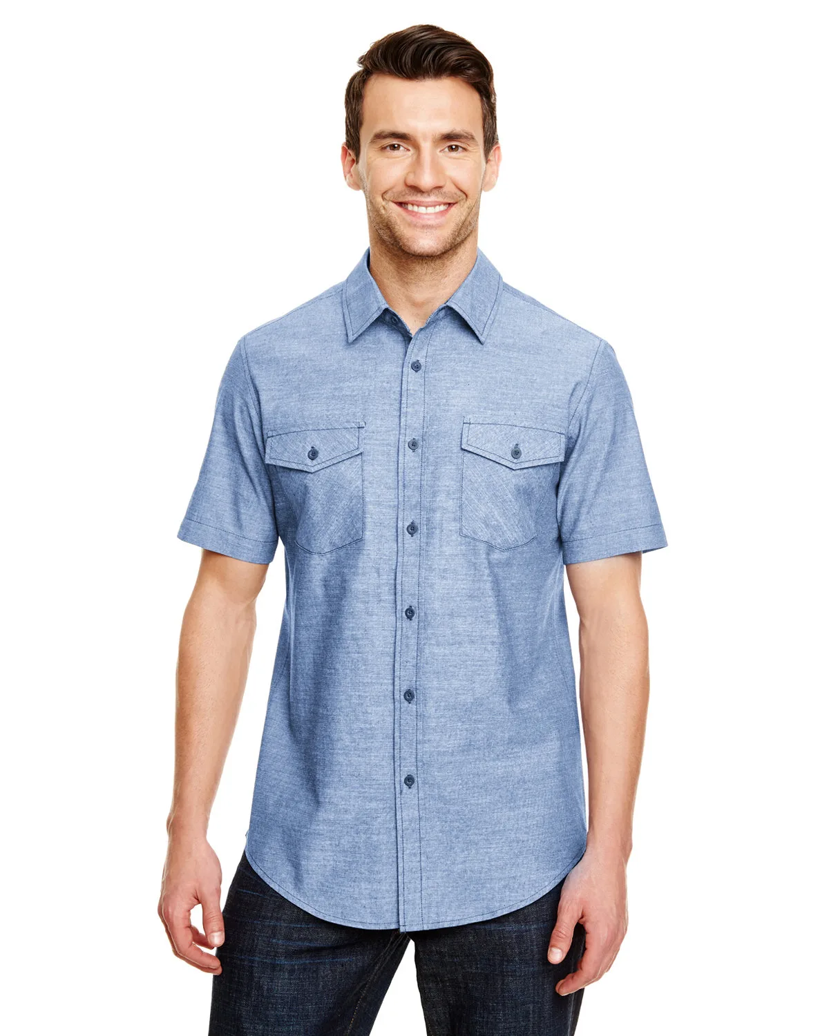 Burnside Men's Chambray Woven Shirt view 2