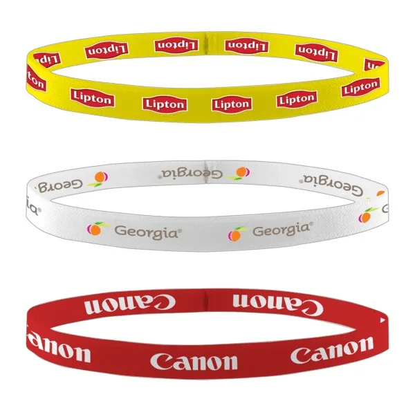 1/2" Dye Sublimated Stretchy Elastic Headband