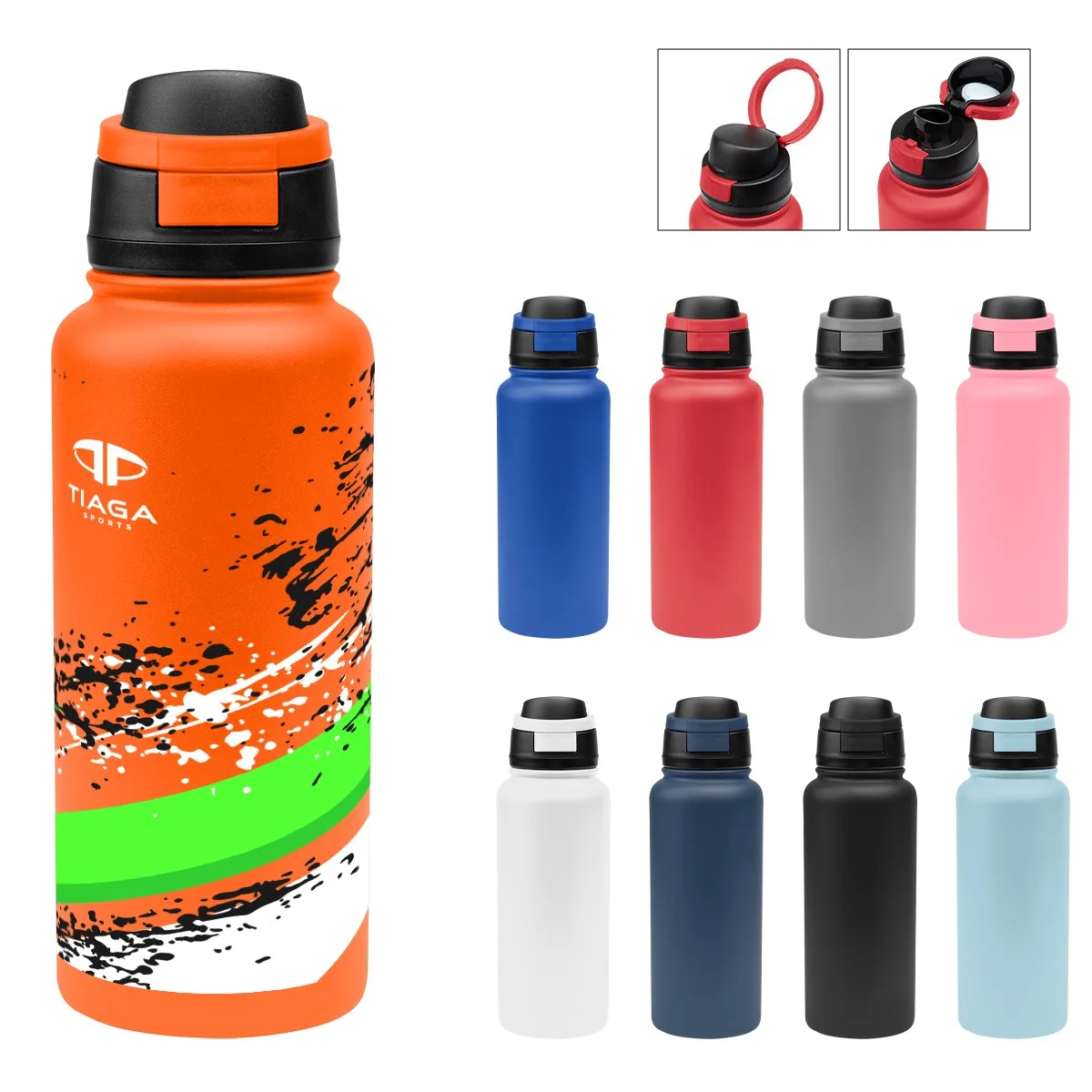 32 Oz. Full Color Pop Sip Recycled Stainless Steel Bottle view 2
