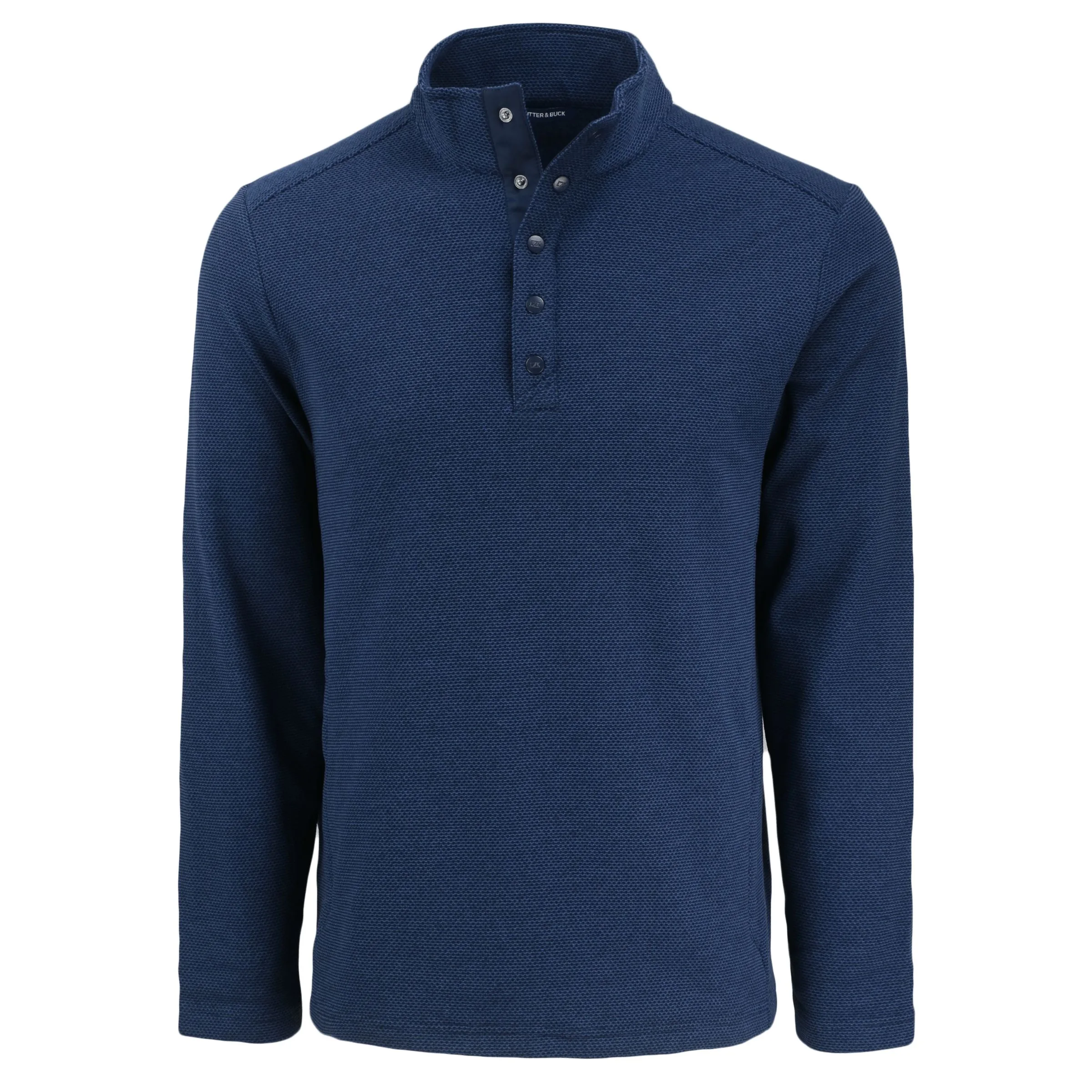 Cutter & Buck Hunts Point Eco Textured Fleece Recycled Mens Snap Pullover view 2
