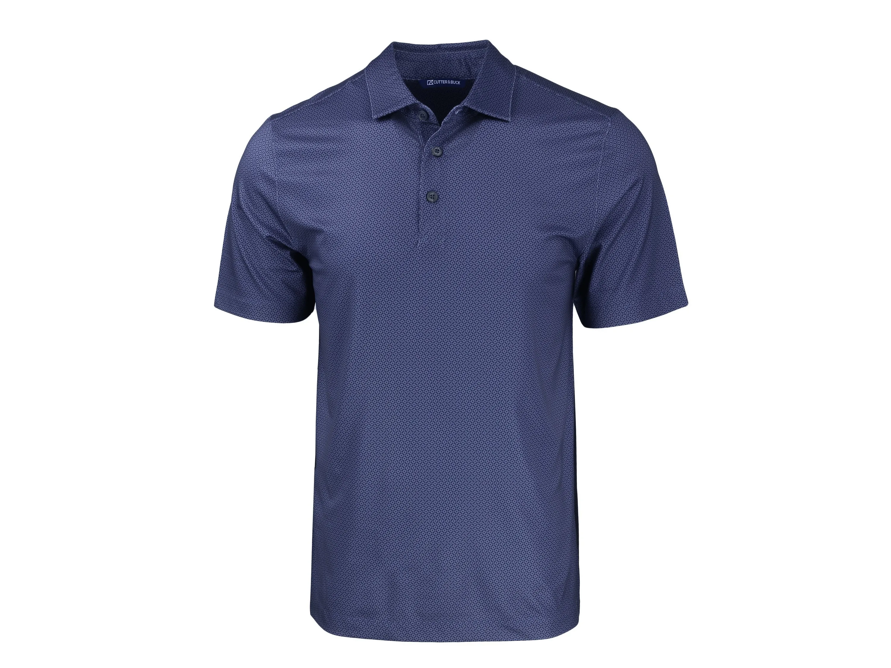 Cutter & Buck Pike Eco Tonal Geo Print Stretch Recycled Mens Big & Tall Polo view 3