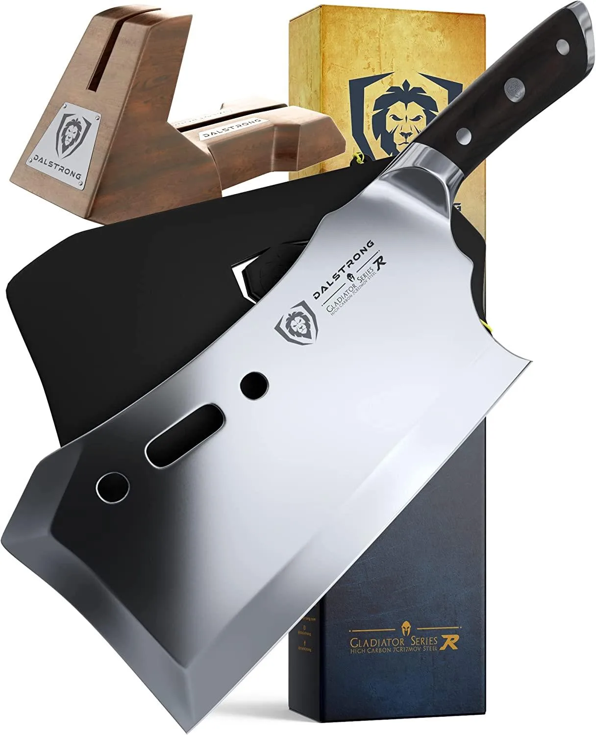 Dalstrong Heavy Duty "Obliterator" Meat Cleaver - 9" Blade German Steel With Included Display Stand